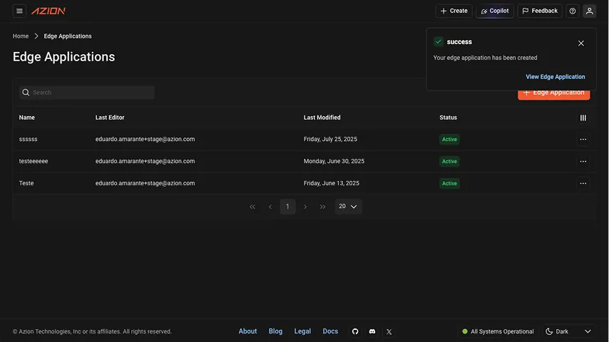Exemplo do padrão de criação com sucesso